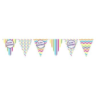 On Your Retirement Paper Flag Bunting - Each
