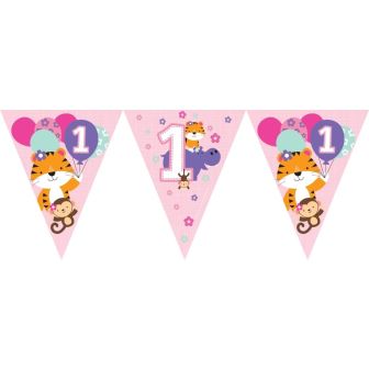 One Is Fun Girl Paper Flag Bunting