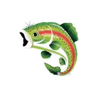 NEW Rainbow Trout Large Foil Balloon - 29''