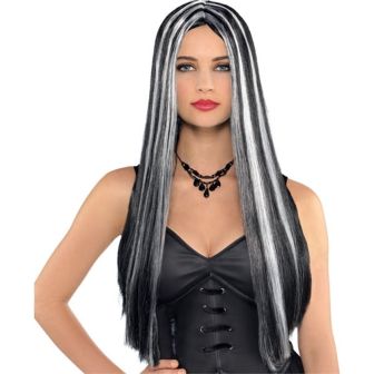 Old Witch Wig - Black & White