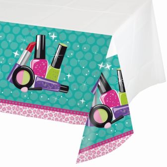 Sparkle Spa Party! Plastic Tablecover Border Print