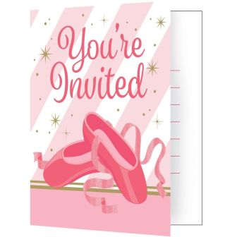 Twinkle Toes Foldover Invitations with Envelopes