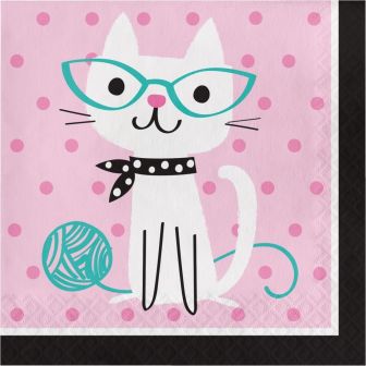 Purrfect Party Lunch Napkins 2 ply