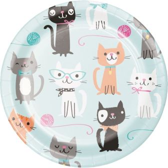 Purrfect Party Lunch Plates Sturdy Style
