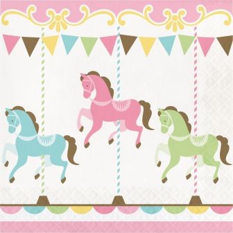 Carousel Lunch Napkins 2 ply