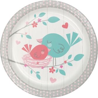 Hello Baby Girl Paper Lunch Plates
