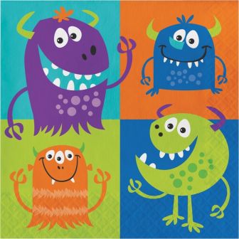 Celebrations Value Fun Monsters Lunch Napkins 2 ply