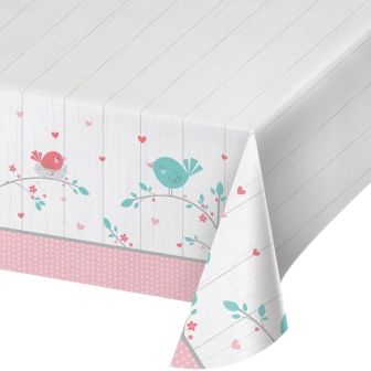 Hello Baby Girl Plastic Tablecover