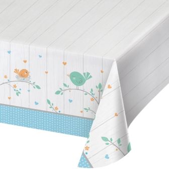 Hello Baby Boy Plastic Tablecover