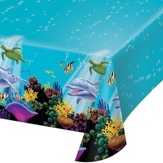 Ocean Party Plastic Tablecover All Over Print