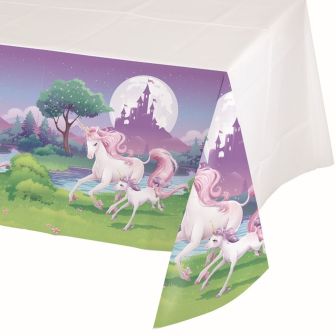 Unicorn Fantasy Plastic Tablecover Border Print