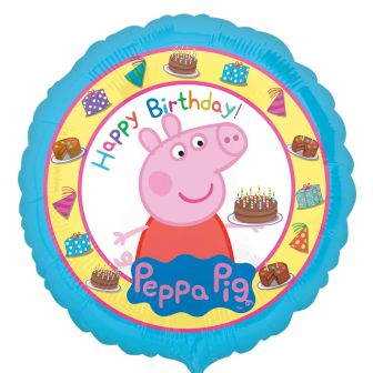 Peppa Pig Happy Birthday Standard Foil Balloon - 18"