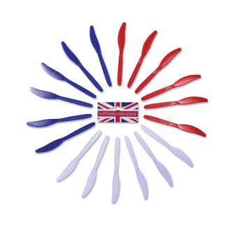 Red / White / Blue Union Jack Knives - 18 Piece