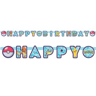 Pokémon Happy Birthday Letter Banner - Each