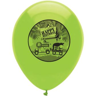 Safari Adventure Latex Balloons 2 Sided Print