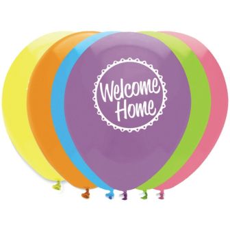 Welcome Home Latex Balloons 2 Sided Print