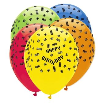 Block Party Latex Balloons All Round Print