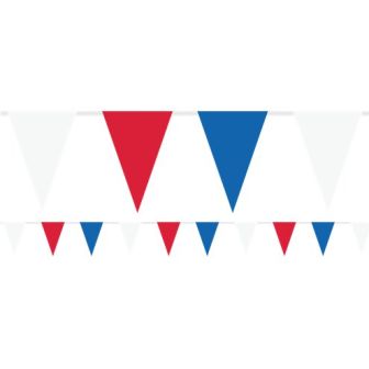 Red, White and Blue Plastic Bunting - 36m