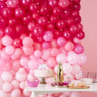 Ombre Pink Balloon Wall Decoration 