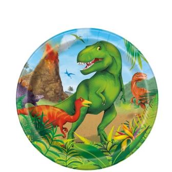 Dinosaur Adventure Paper Dessert Plates - 18cm
