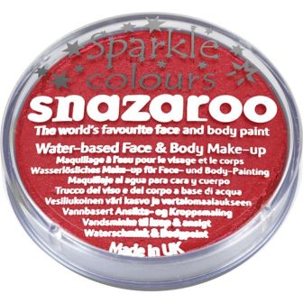 Snazaroo Sparkle Red Face Paint - 18ml