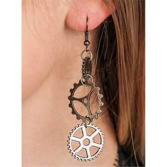 Earrings Steampunk Gearwheels