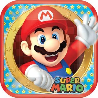 Super Mario Brothers Party Plates - 8pk