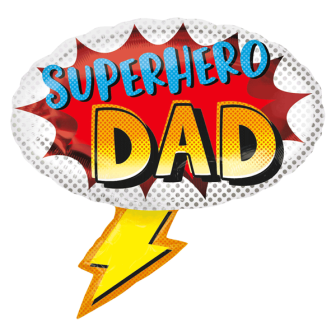 "Superhero Dad" Lightning 27" SuperShape Foil Balloon