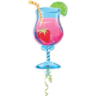 Tropical Cooler Cocktail Shaped Foil Balloon - 35" 