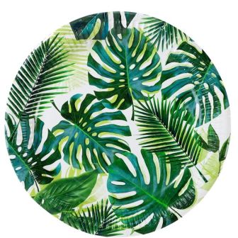 Tropical Fiesta Palm Leaf Paper Plates - 8pk