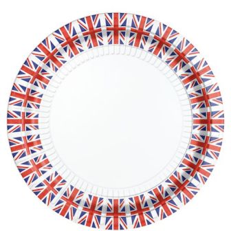 GB Flag Plates - 8pk