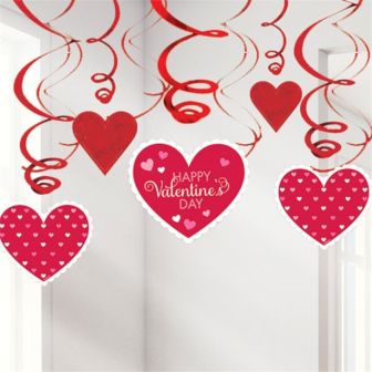 Valentine's Day Hanging Swirls 30 pack