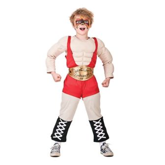 Boys Wrestler Muscle Costume - Age 4-6 Years