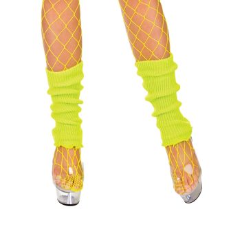 Neon Yellow 80's Leg Warmers