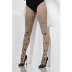 Opaque Tights with Spiders Nude & Black
