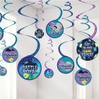 Battle Royal Hanging Swirl Decorations - 12pk
