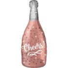 Cheers Rosé Wine Bottle Foil Balloon - 26"