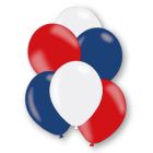 12 Pack Red White and Blue Latex Balloons