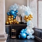 Luxe Blue and Gold Balloon Arch Kit - 200 Piece 