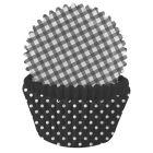 Black Patterned Cupcake Cases - 75pk